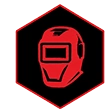 Welding helmet logo for Darin's Unique Designs
